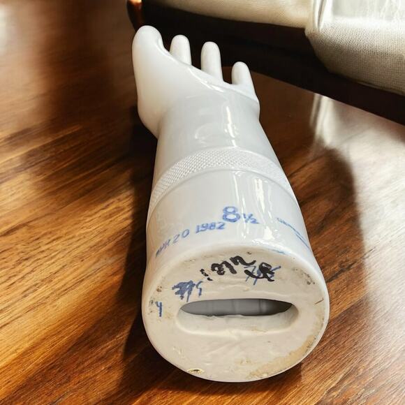 Vtg. Porcelain Latex Glove Mold General Porcelain 1982 Urban Industrial Decor - Picture 9 of 16